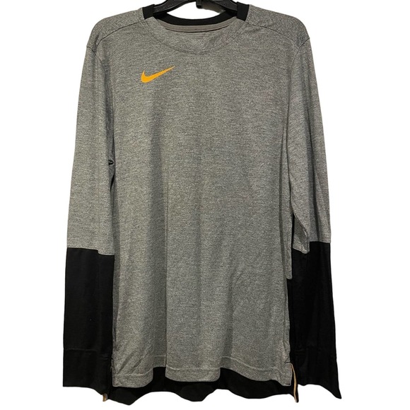 Mens Nike Black and Gray Color Block Shirt‎ Size L - Picture 1 of 8